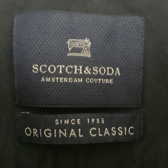 USED Mens XXL Scotch & Soda Button Down Long Sleeve Black Cotton Shirt Classic - Picture 7 of 9